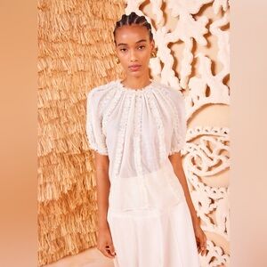 ULLA JOHNSON GRACELLE TOP / COWRIE